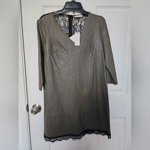 Vegan Leather Olive Green Dress RELISH